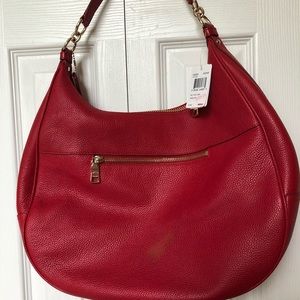 Red Leather Coach Hobo Purse